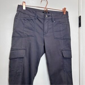 White House Black Market Skinny Cargo Pants Gray Women’s Size 4R Ankle Zip Grey